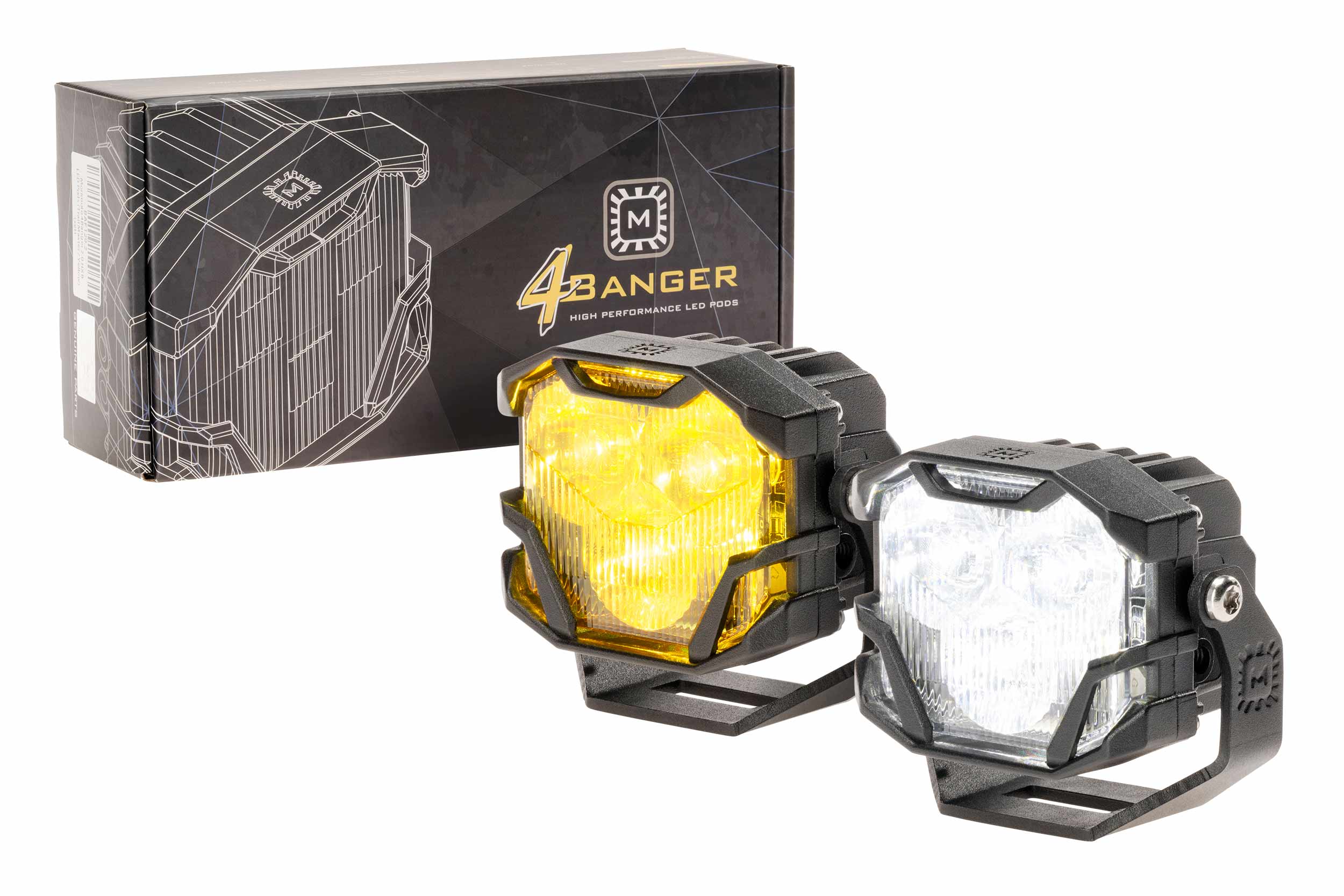 Morimoto 4Banger LED Pods: NCS Combo Beam | Maximum Width